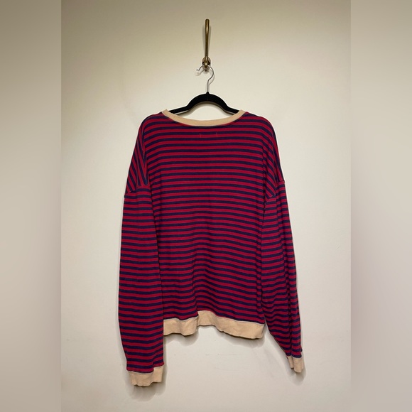 Free People Classic Striped Oversized Crewneck - Picture 6 of 6